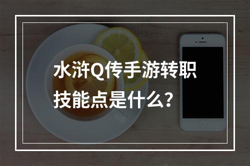 水浒Q传手游转职技能点是什么？