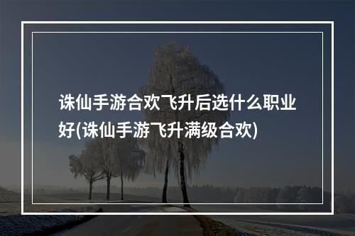 诛仙手游合欢飞升后选什么职业好(诛仙手游飞升满级合欢)