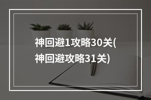 神回避1攻略30关(神回避攻略31关)