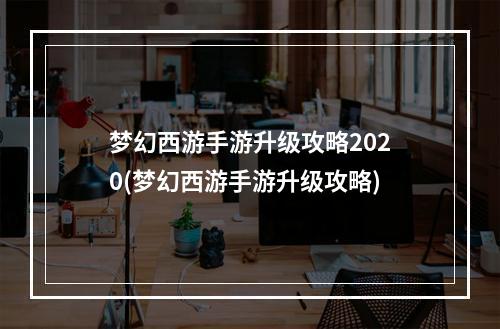 梦幻西游手游升级攻略2020(梦幻西游手游升级攻略)