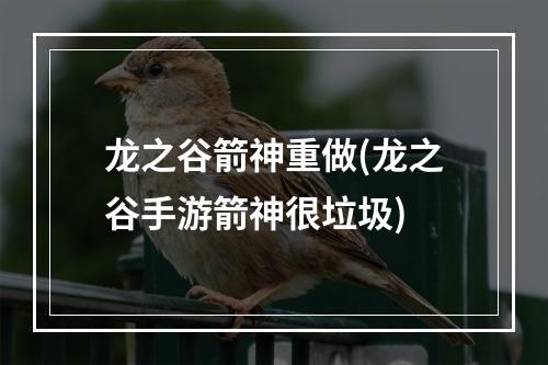 龙之谷箭神重做(龙之谷手游箭神很垃圾)