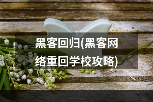 黑客回归(黑客网络重回学校攻略)