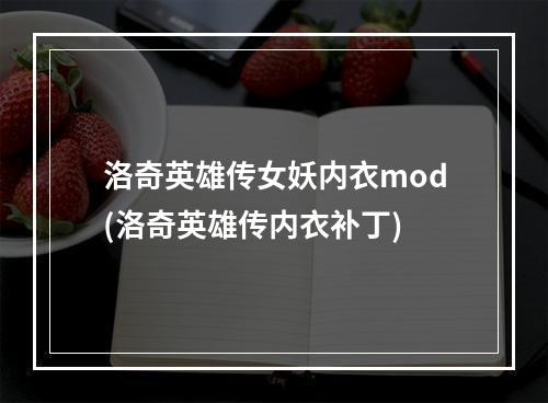 洛奇英雄传女妖内衣mod(洛奇英雄传内衣补丁)