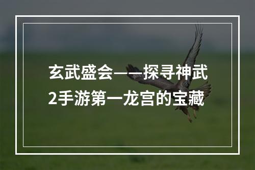 玄武盛会——探寻神武2手游第一龙宫的宝藏