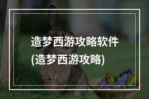 造梦西游攻略软件(造梦西游攻略)