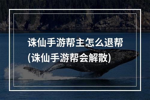 诛仙手游帮主怎么退帮(诛仙手游帮会解散)