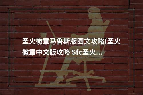 圣火徽章马鲁斯版图文攻略(圣火徽章中文版攻略 Sfc圣火徽章马鲁斯版攻略)