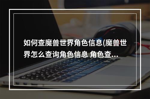 如何查魔兽世界角色信息(魔兽世界怎么查询角色信息 角色查询器分享 )