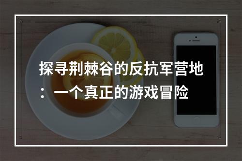 探寻荆棘谷的反抗军营地：一个真正的游戏冒险