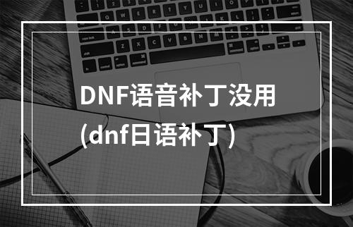 DNF语音补丁没用(dnf日语补丁)