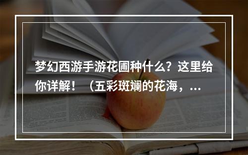 梦幻西游手游花圃种什么？这里给你详解！（五彩斑斓的花海，打造你的专属园林）