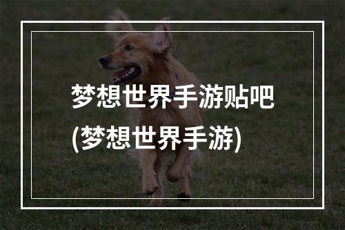 梦想世界手游贴吧(梦想世界手游)