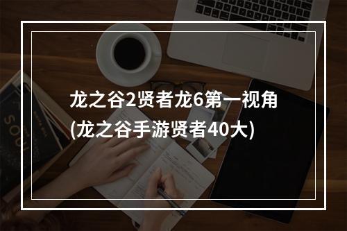 龙之谷2贤者龙6第一视角(龙之谷手游贤者40大)