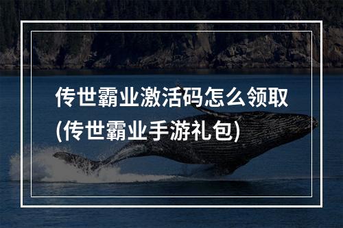 传世霸业激活码怎么领取(传世霸业手游礼包)