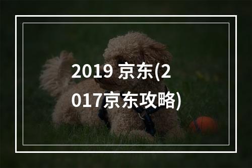 2019 京东(2017京东攻略)