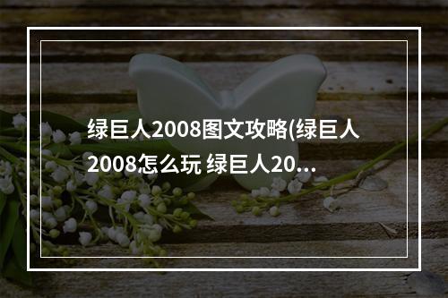 绿巨人2008图文攻略(绿巨人2008怎么玩 绿巨人2008操作方法与秘籍攻略)