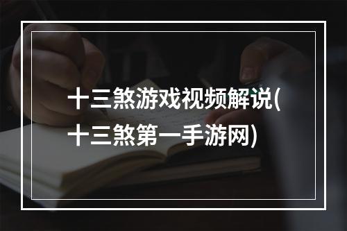 十三煞游戏视频解说(十三煞第一手游网)