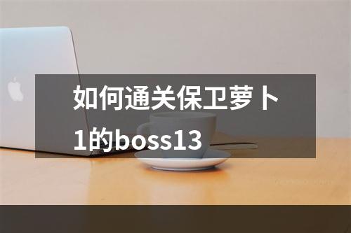 如何通关保卫萝卜1的boss13