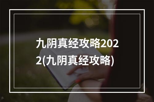 九阴真经攻略2022(九阴真经攻略)