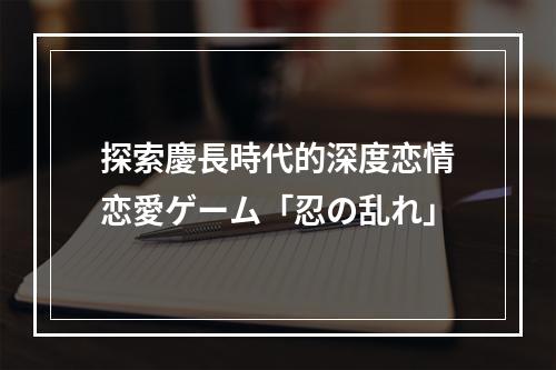 探索慶長時代的深度恋情恋愛ゲーム「忍の乱れ」