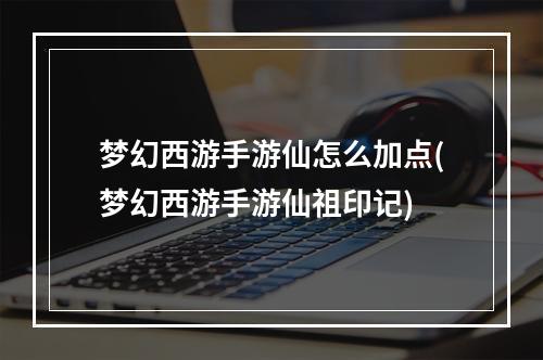 梦幻西游手游仙怎么加点(梦幻西游手游仙祖印记)