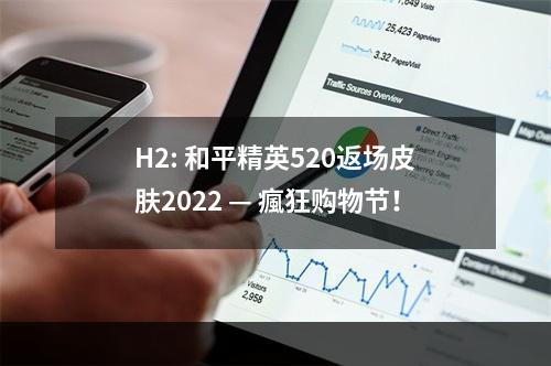 H2: 和平精英520返场皮肤2022 — 瘋狂购物节！