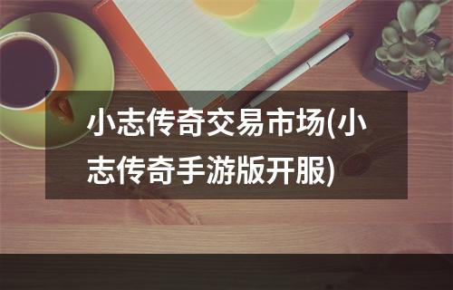 小志传奇交易市场(小志传奇手游版开服)