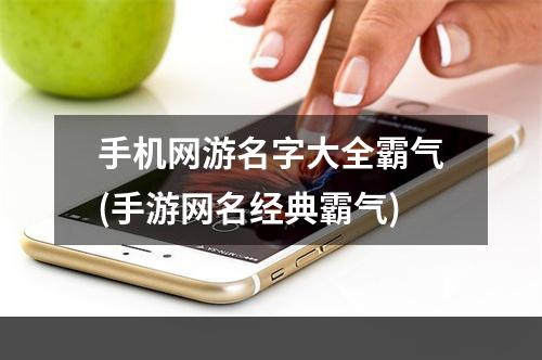 手机网游名字大全霸气(手游网名经典霸气)