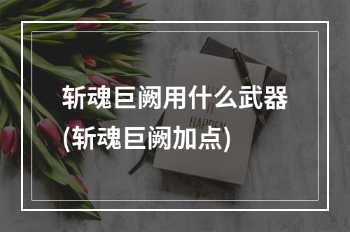 斩魂巨阙用什么武器(斩魂巨阙加点)