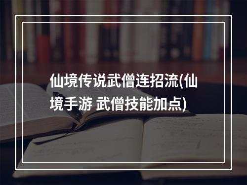 仙境传说武僧连招流(仙境手游 武僧技能加点)