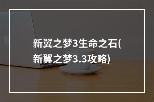 新翼之梦3生命之石(新翼之梦3.3攻略)