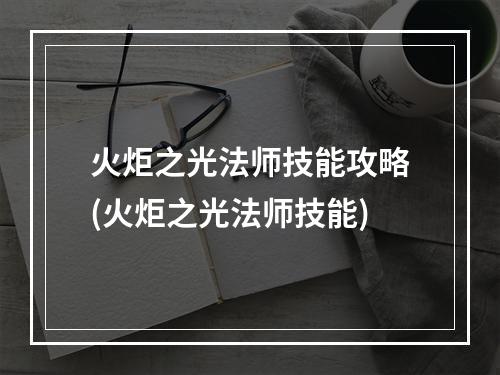 火炬之光法师技能攻略(火炬之光法师技能)