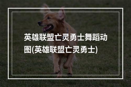 英雄联盟亡灵勇士舞蹈动图(英雄联盟亡灵勇士)