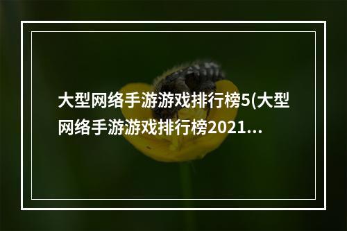 大型网络手游游戏排行榜5(大型网络手游游戏排行榜2021)