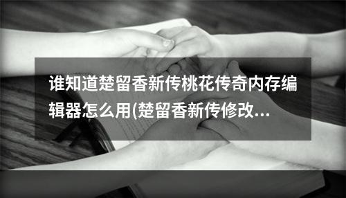 谁知道楚留香新传桃花传奇内存编辑器怎么用(楚留香新传修改器)