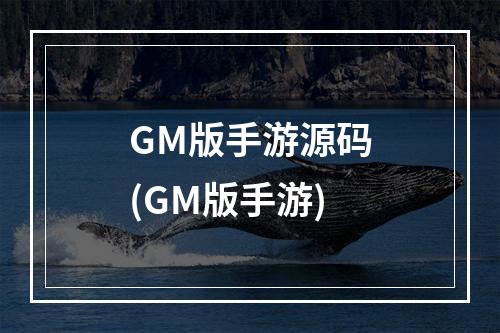 GM版手游源码(GM版手游)