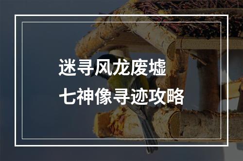 迷寻风龙废墟 七神像寻迹攻略