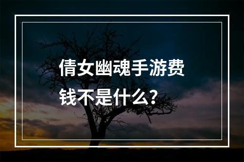 倩女幽魂手游费钱不是什么？