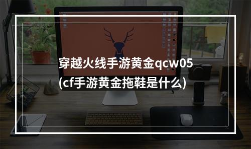 穿越火线手游黄金qcw05(cf手游黄金拖鞋是什么)