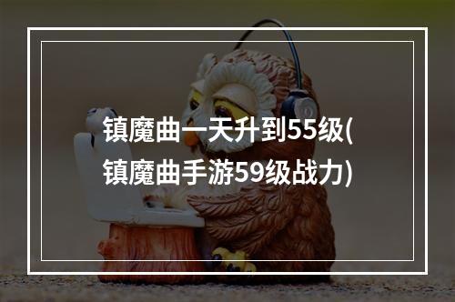 镇魔曲一天升到55级(镇魔曲手游59级战力)