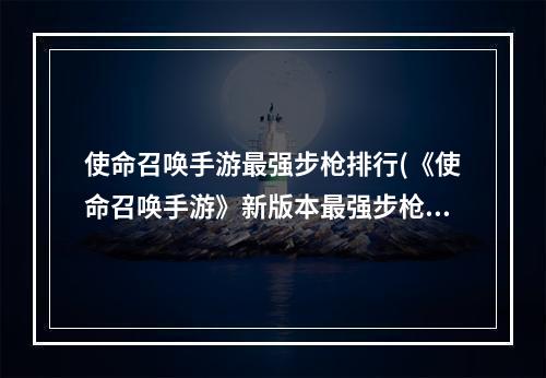 使命召唤手游最强步枪排行(《使命召唤手游》新版本最强步枪是什么 新版本最强)