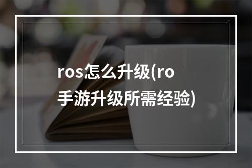 ros怎么升级(ro手游升级所需经验)