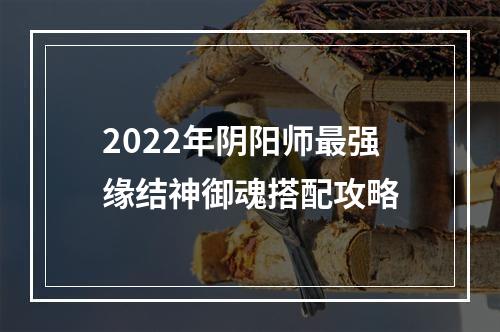 2022年阴阳师最强缘结神御魂搭配攻略