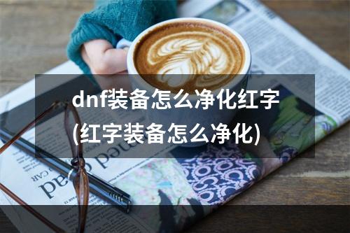 dnf装备怎么净化红字(红字装备怎么净化)