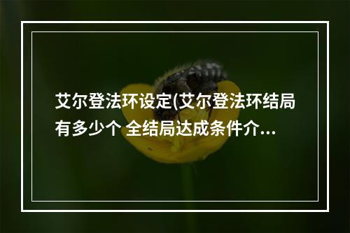 艾尔登法环设定(艾尔登法环结局有多少个 全结局达成条件介绍)