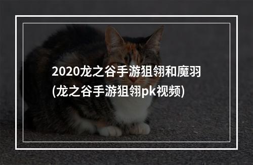 2020龙之谷手游狙翎和魔羽(龙之谷手游狙翎pk视频)