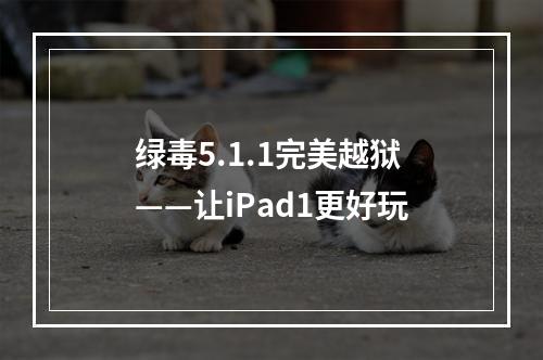 绿毒5.1.1完美越狱——让iPad1更好玩