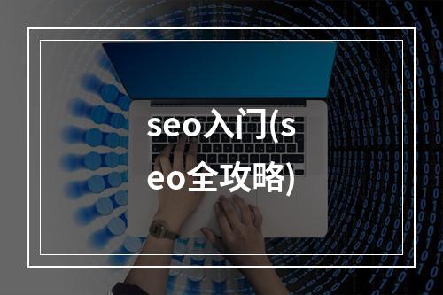 seo入门(seo全攻略)