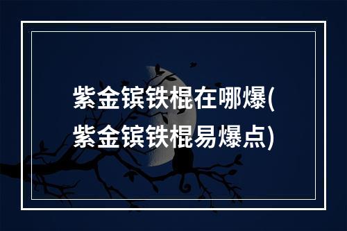 紫金镔铁棍在哪爆(紫金镔铁棍易爆点)