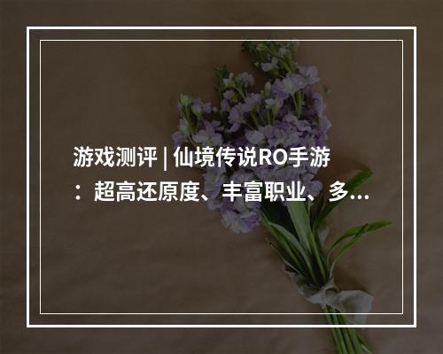 游戏测评 | 仙境传说RO手游：超高还原度、丰富职业、多元社交